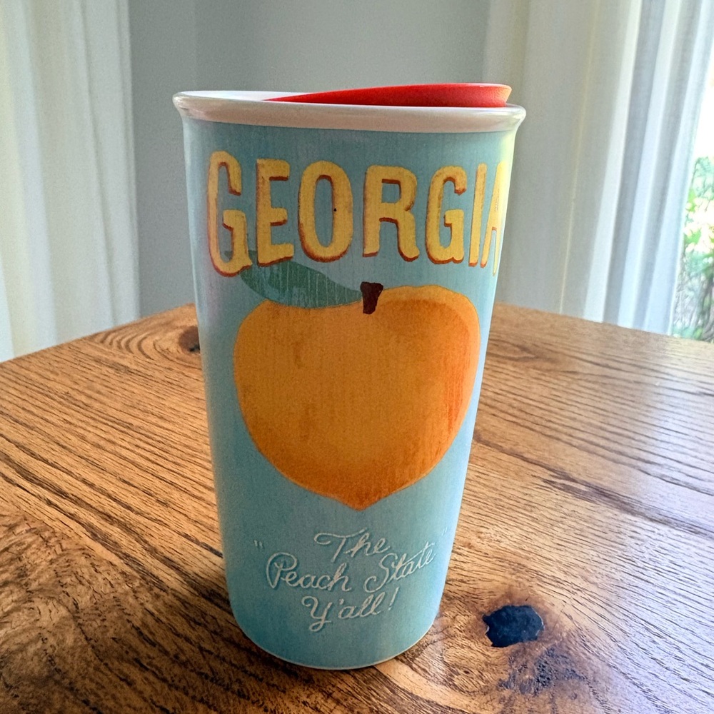Starbucks Georgia Peach “The Peach State Y’all” travel mug- 2016- 12 fl. oz.